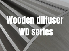 ไม้แข็ง QRD แผ่นกระจายเสียง PU การทาสี จบสีไม้ธรรมชาติ