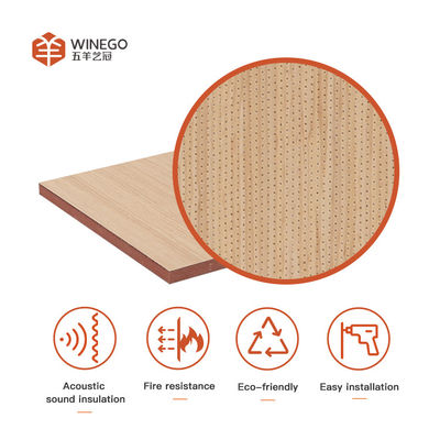 ไม้ประดับ Super Micro Perforated แผ่นเสียง Veneer HPL Melamine ปลาย