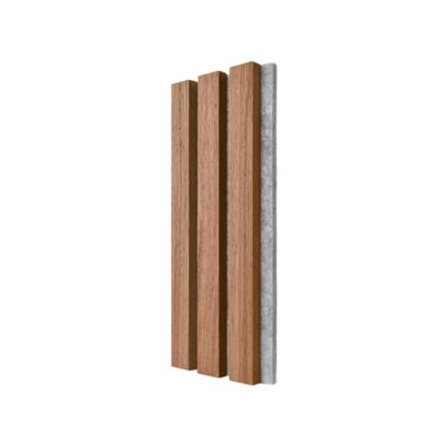 ป้องกันเสียง Walnut Acoustic Wood Slat Panels Eco Friendly Engineered Veneer Finish ปรับปรุงความสะอาดของผืนยาง