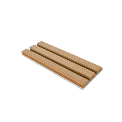 ไม้ธรรมชาติ แผ่นผนังเสียง Slat retardant ไฟ 0.85 NRC การซึมเสียง